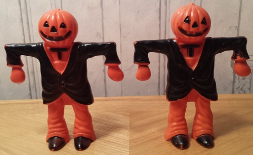 Halloween Scarecrow with Pumpkin Head Candy Holder